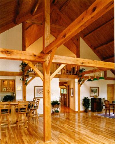 R L Merlie Co Tour Exposed Beams Of A Timber Frame Home